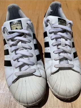 adidas White and Black Classic Low-Top Sneakers